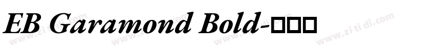 EB Garamond Bold字体转换